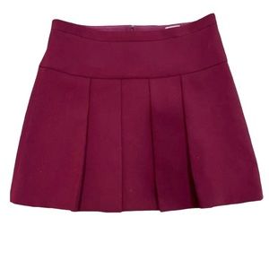 J Crew maroon pleated tennis skirt size 6